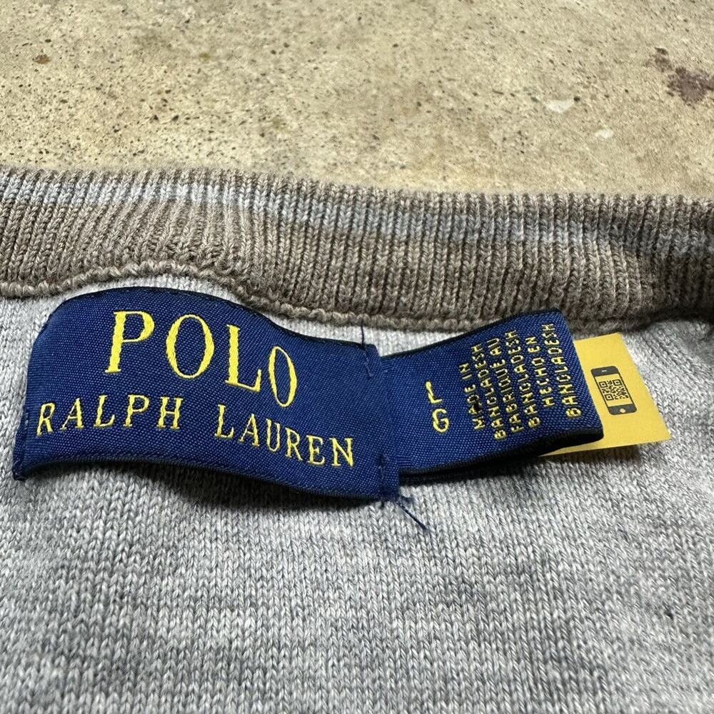 Beige Tan Polo Ralph Lauren Crewneck Sweater Size M - Picture 4 of 7
